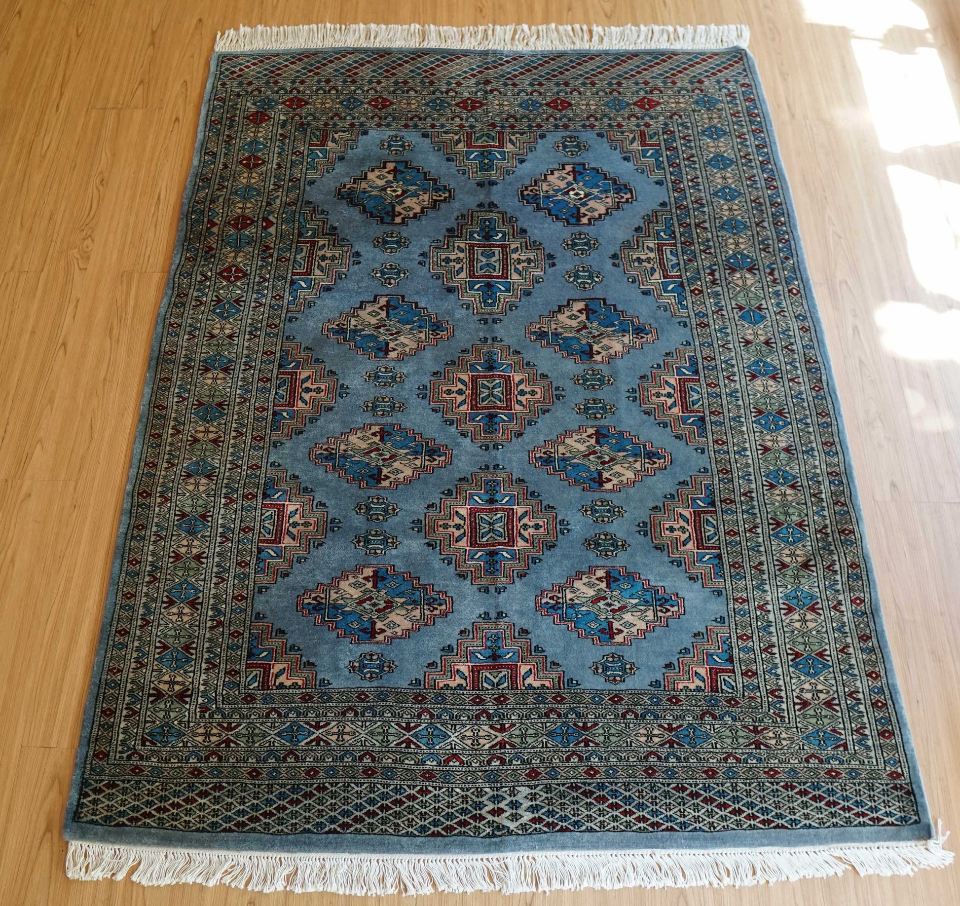  パキスタン手織り絨毯 トライバルラグ　ペルシャ絨毯 171×121cm