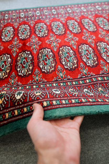 120×80cm  手織りパキスタン絨毯 トルクメン ボハララグ Decorworks