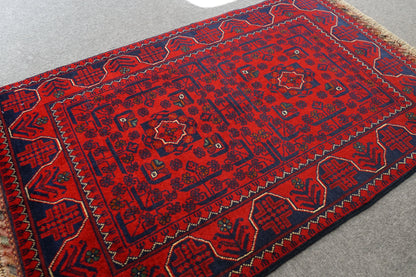 135×81cm アフガニスタン手織り絨毯 カールモハメディ ペルシャ絨毯 Decorworks
