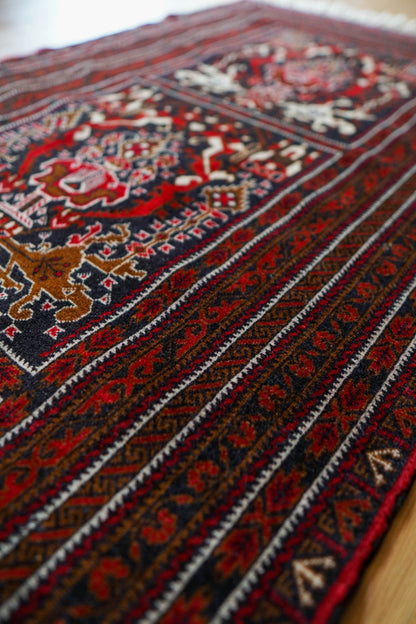  アフガニスタン手織り絨毯 ビルジククオリティ 292×89cm