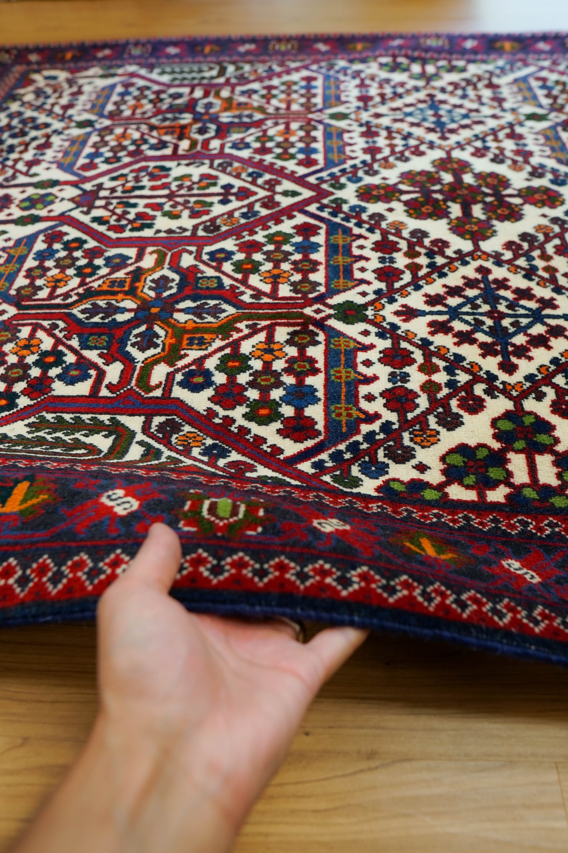  ペルシャ絨毯 カシャーン 157×110cm