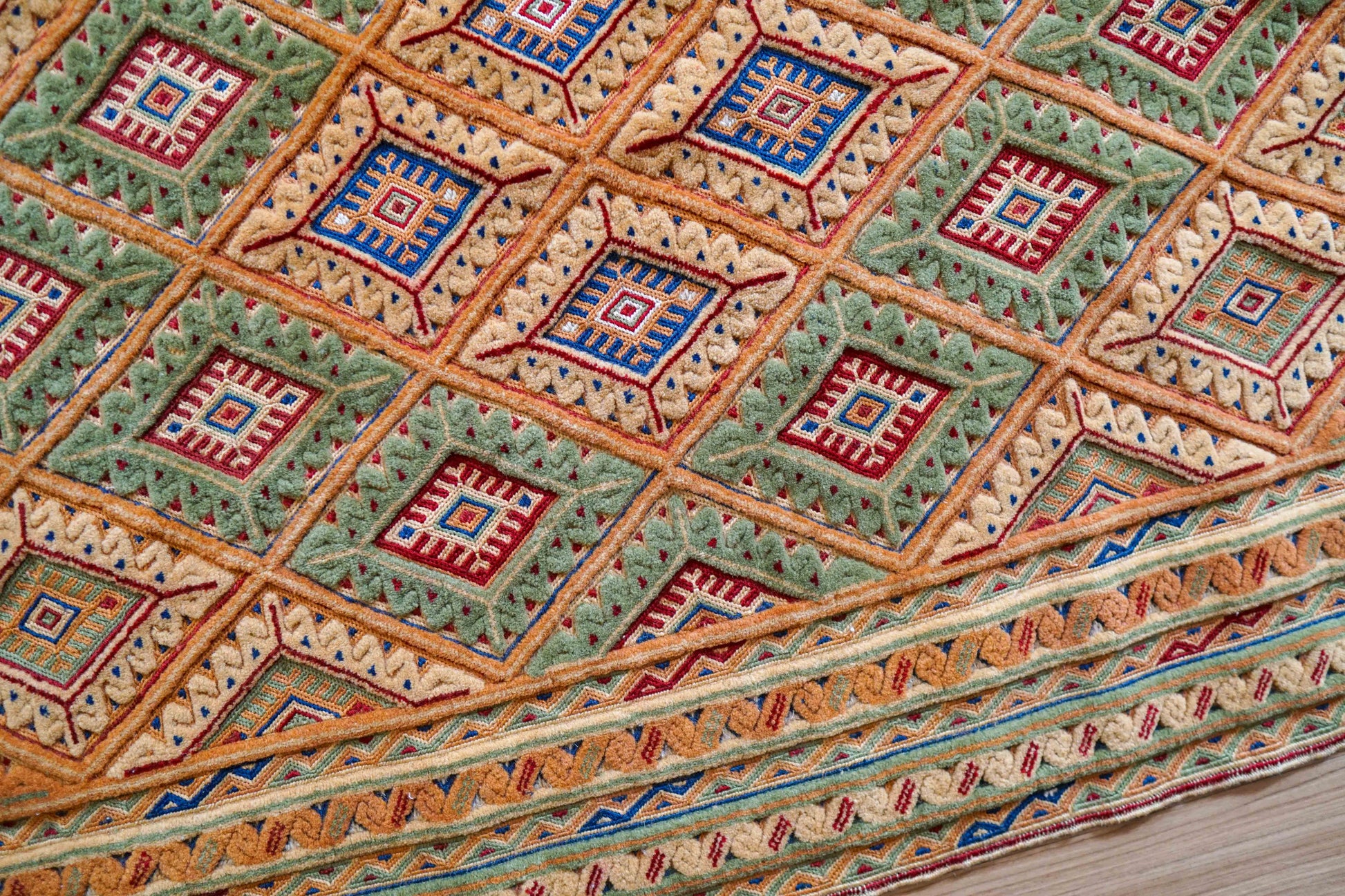  アフガニスタン 手織り マシュワニ キリムトライバルラグ Fine quality 116×81cm