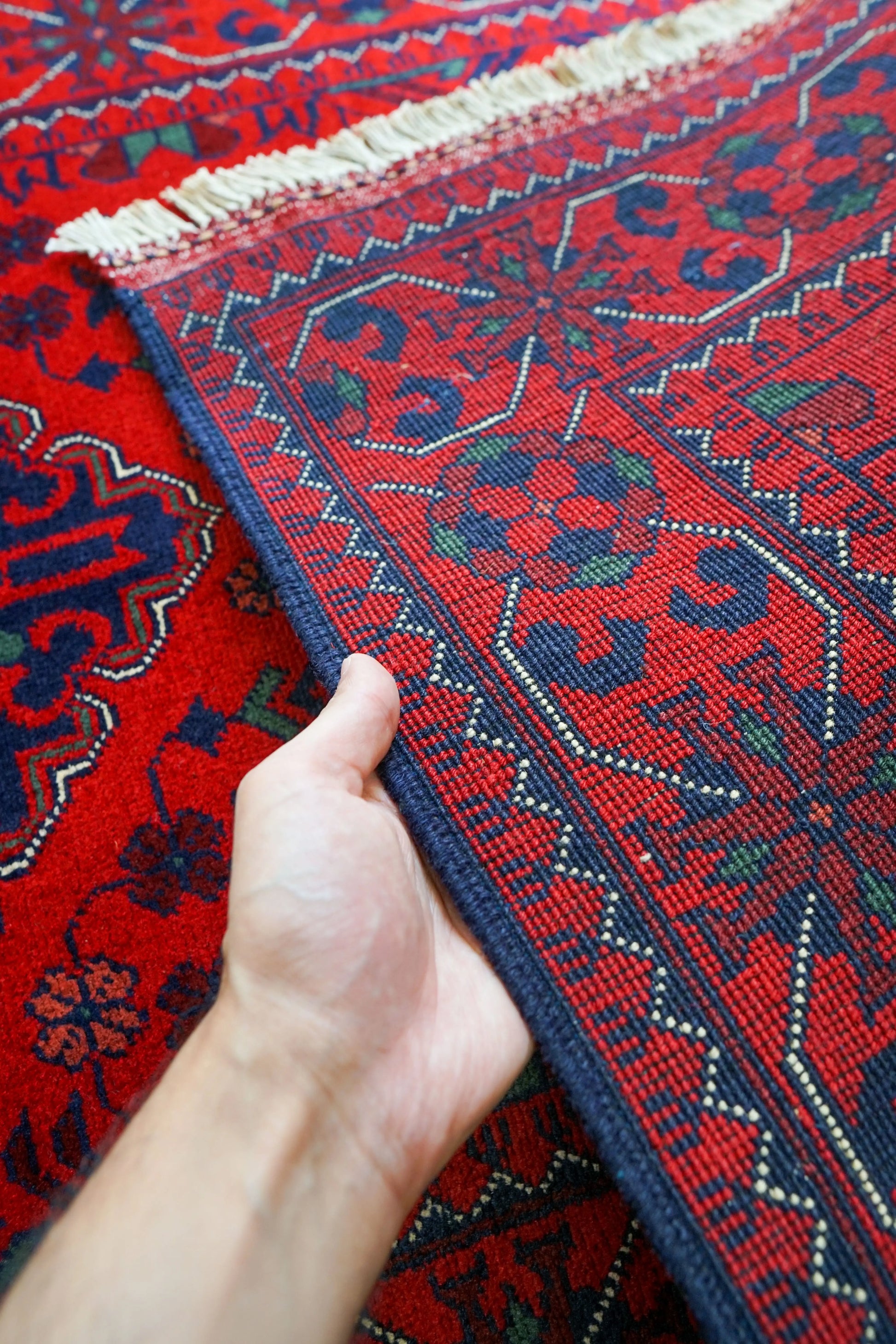 121×83cm アフガニスタン手織り絨毯 カールモハメディ - Decorworks