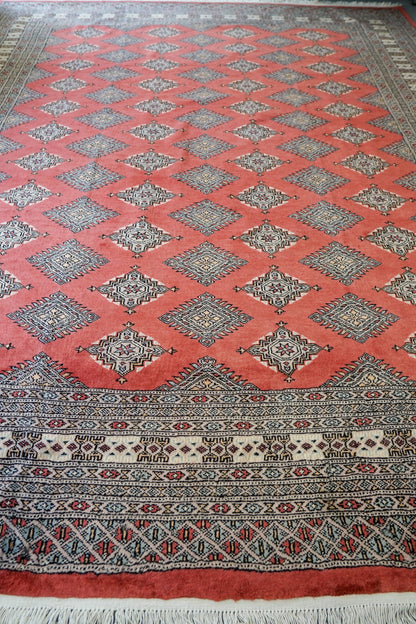Collection パキスタン手織り絨毯 302×245cm トライバルデザイン ウールラグ