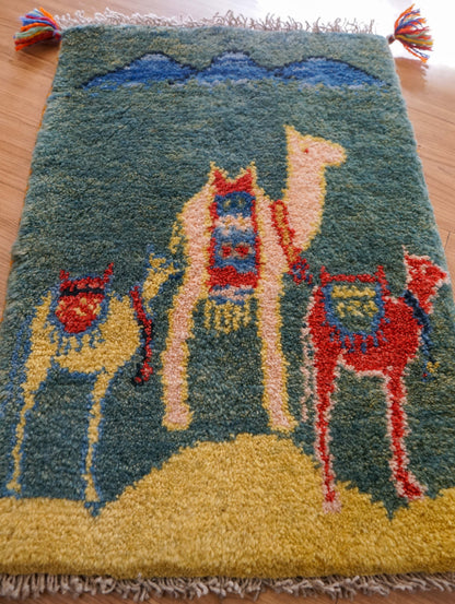  ペルシャ手織りギャッベ 60×40cm