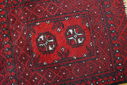 トルクメン 手織り絨毯 トライバルラグ ヴィンテージラグ 60×49cm