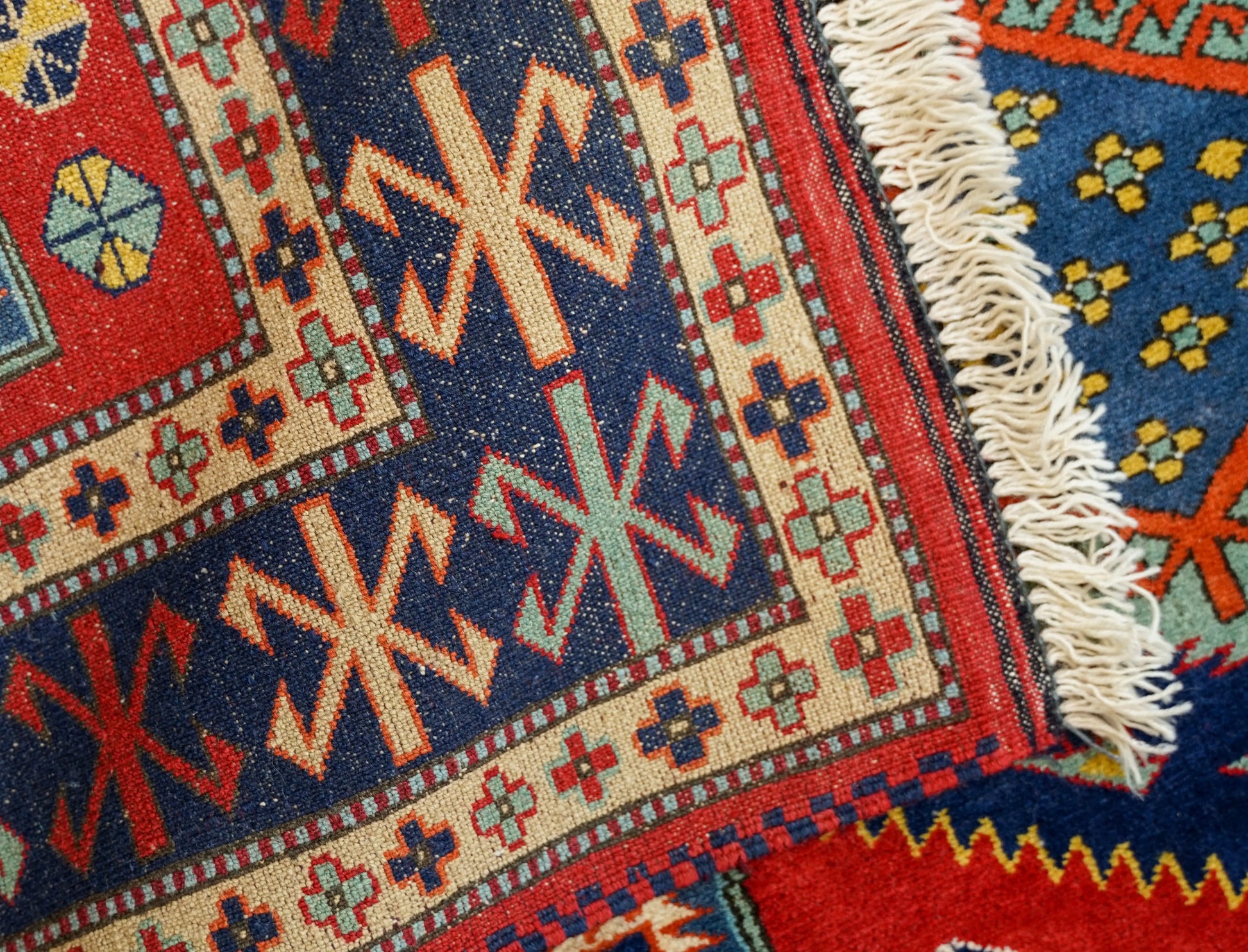 197×154cm 手織りペルシャ絨毯 トライバルラグ - Decorworks