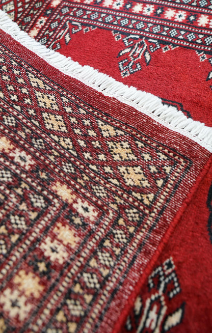  トルクメン ボハラ 手織り パキスタン絨毯  95×62cm
