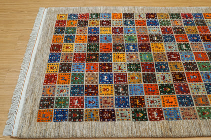  ペルシャ絨毯 手織りカシュクリギャッベ 188×118cm リズバフト