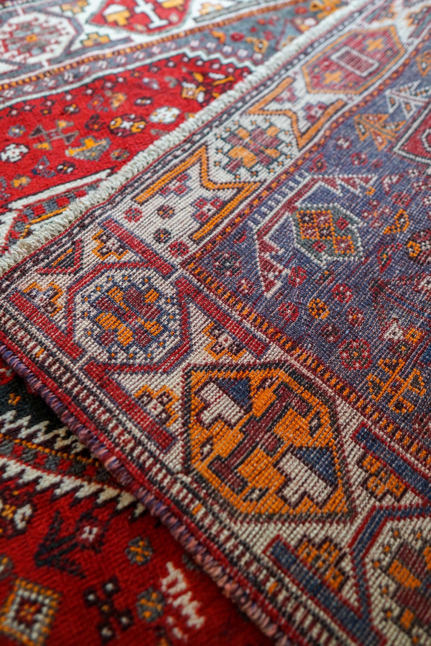  オールド ペルシャ手織り絨毯 カシュガイ族 157×108cm｜トライバルラグ