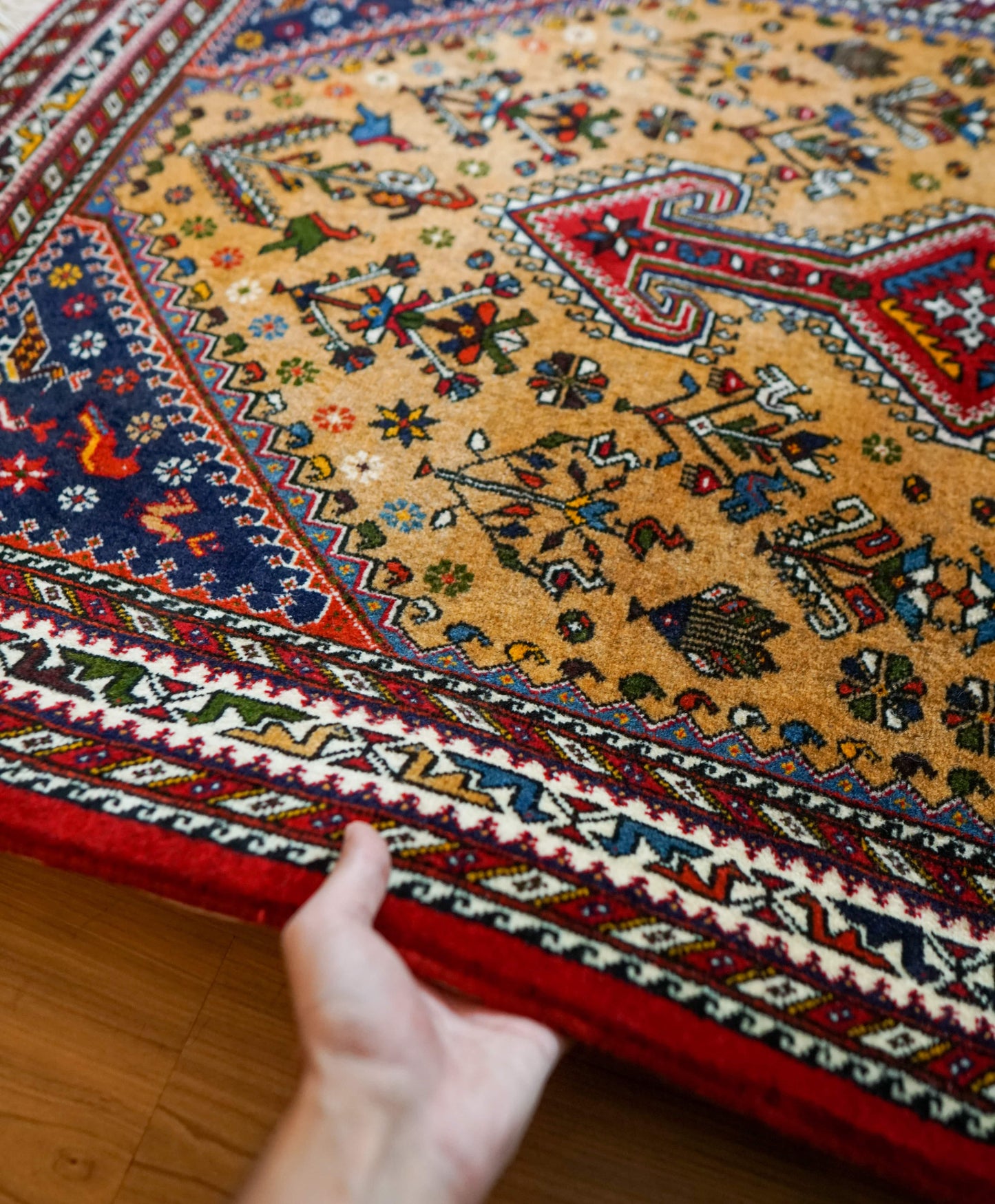 Collection ペルシャ手織り絨毯 アバデ 150×100cm Fine Quality トライバルウールラグ