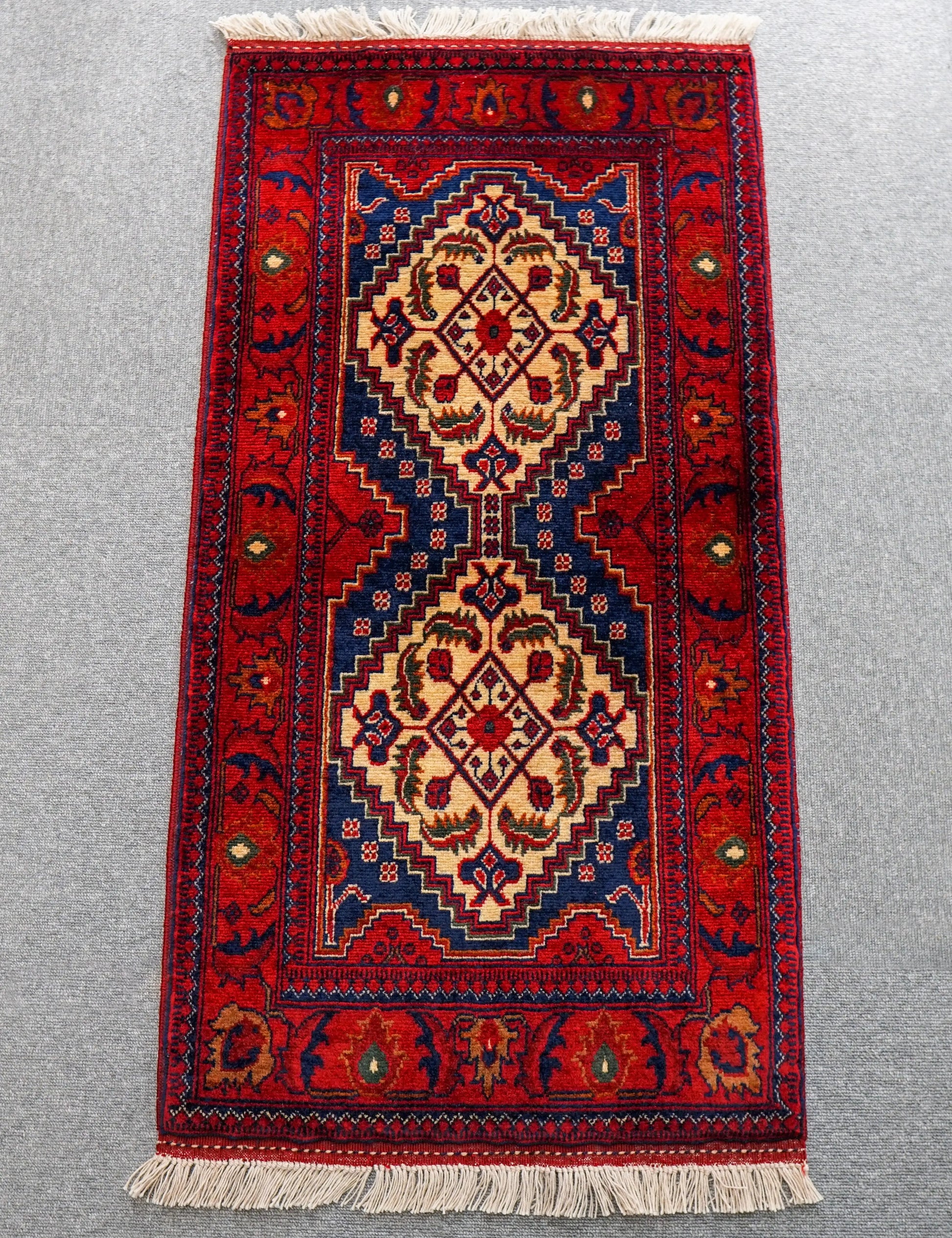 106×53cm アフガン手織り絨毯 カールモハメディ Decorworks