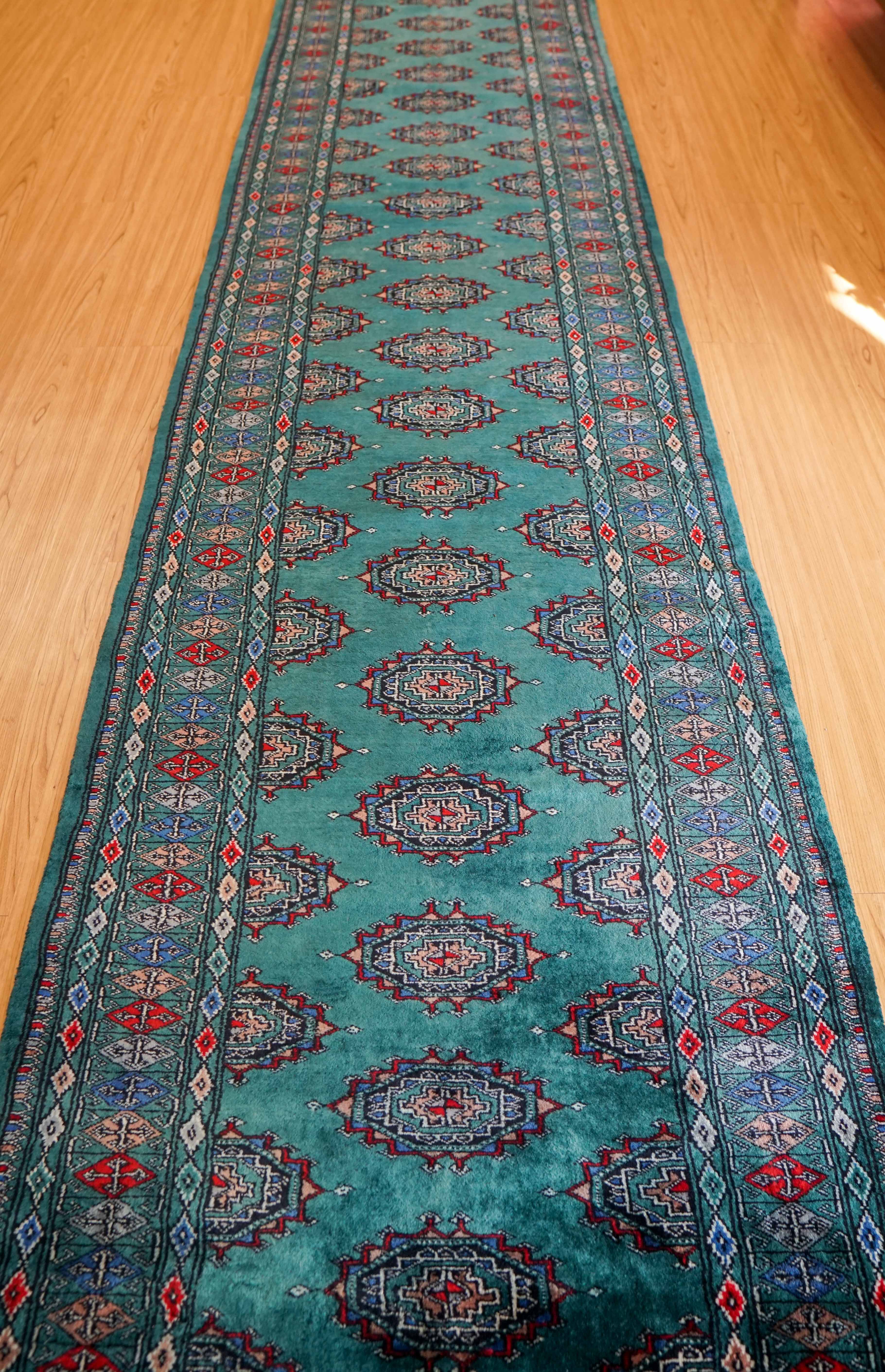 パキスタン手織り絨毯 ランナー 368×79cm トライバルラグ – Decorworks