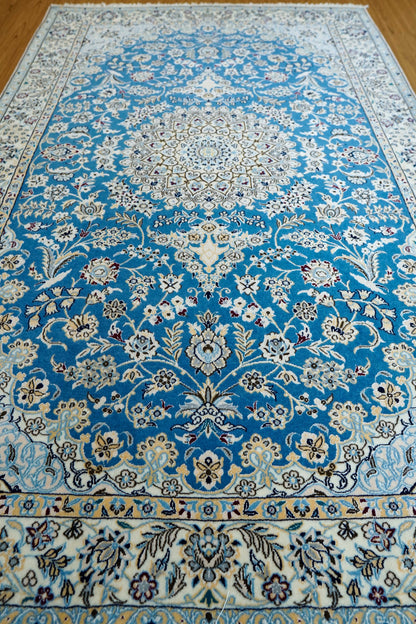  ペルシャ絨毯 ナイン産 6LA 192×120cm｜コルクウール＆シルク