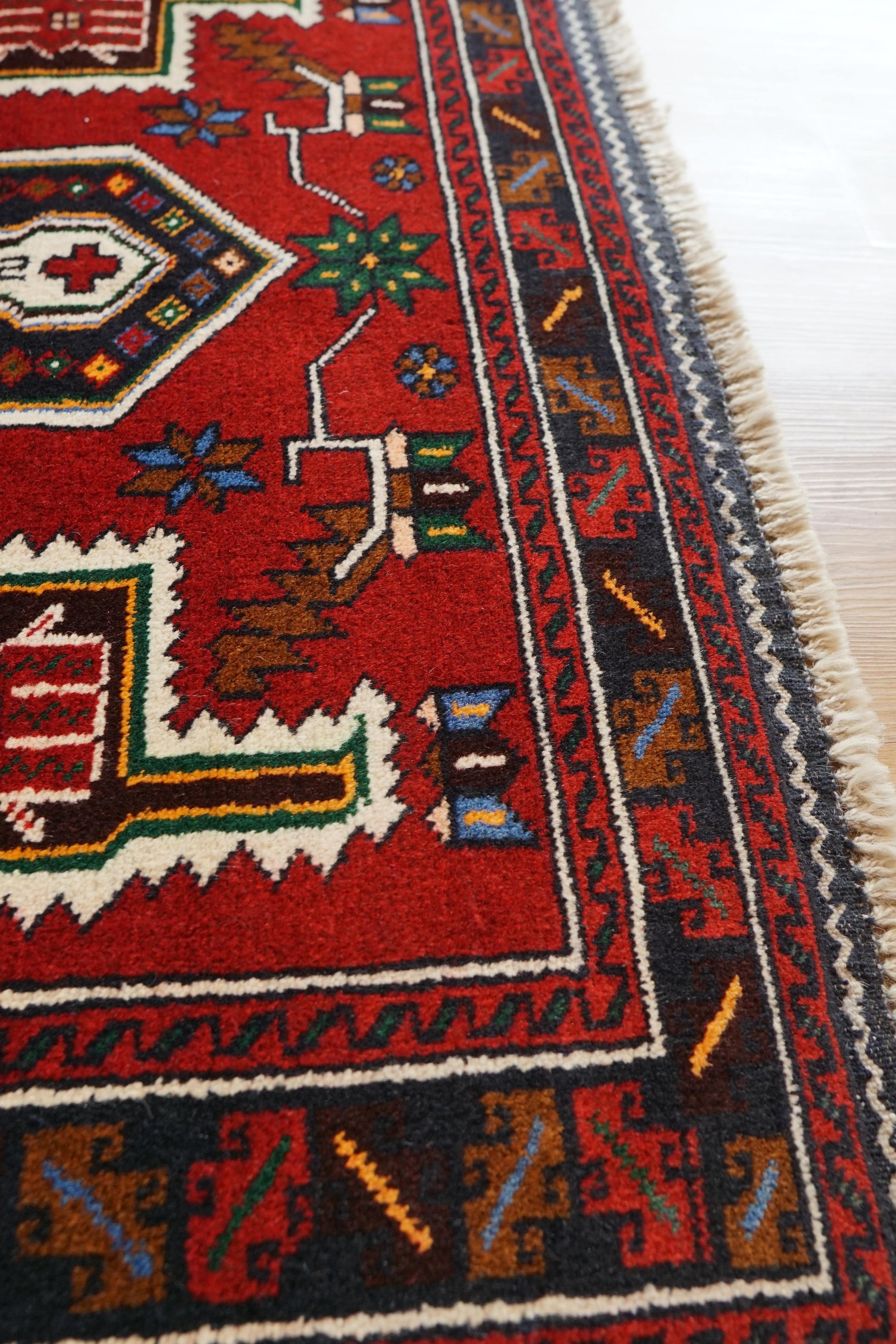  163×95cm ペルシャ 絨毯 バルーチ 手織り トライバルラグ