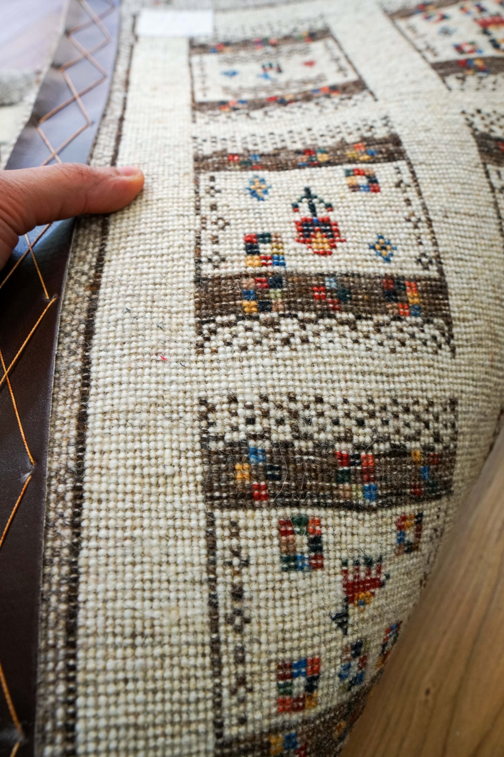  手織り ペルシャ カシュクリギャッベ 95×65cm リズ　ギヤべ