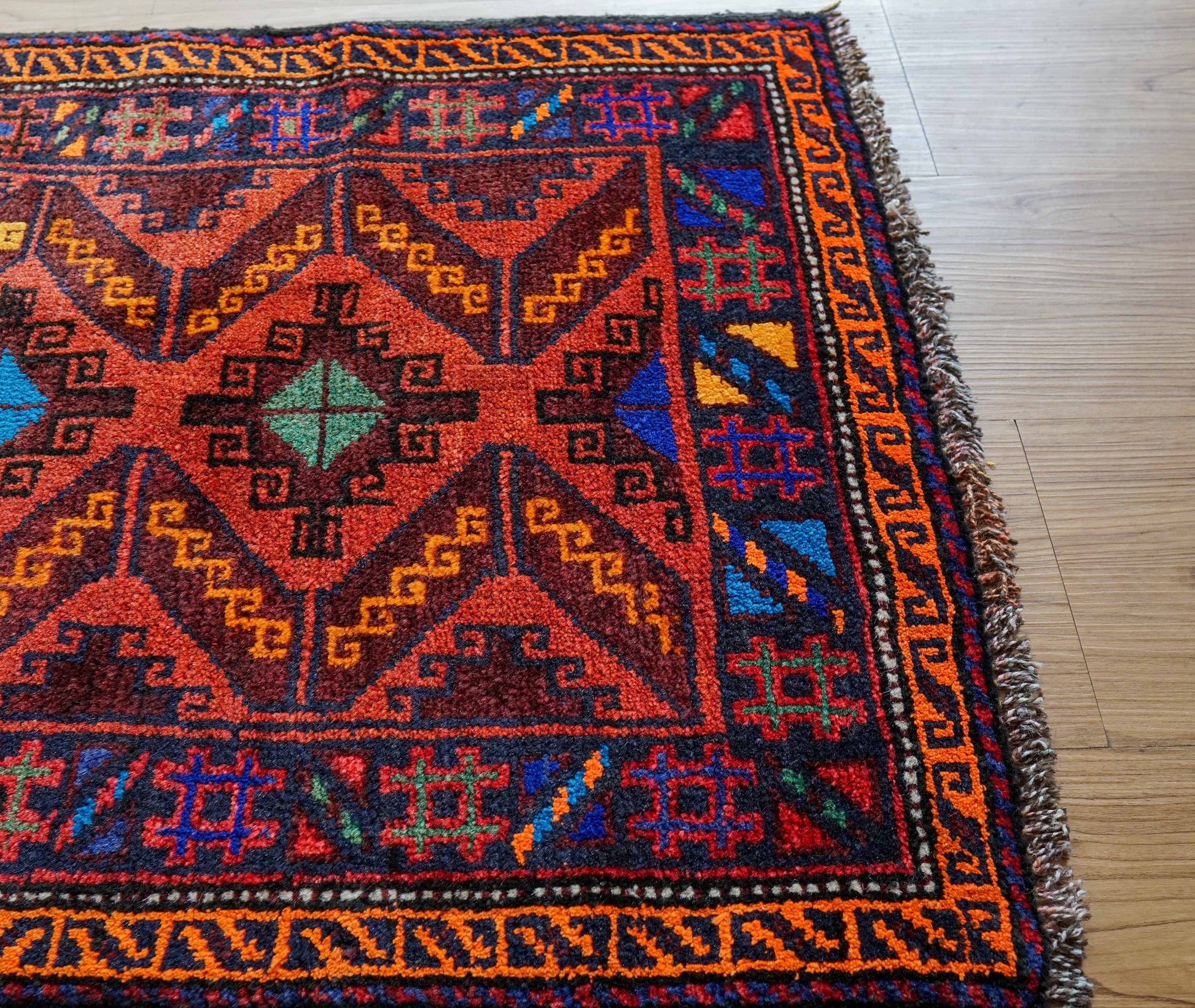  アフガン バルーチ ヴィンテージ絨毯 79×53cm｜手織りトライバルラグ