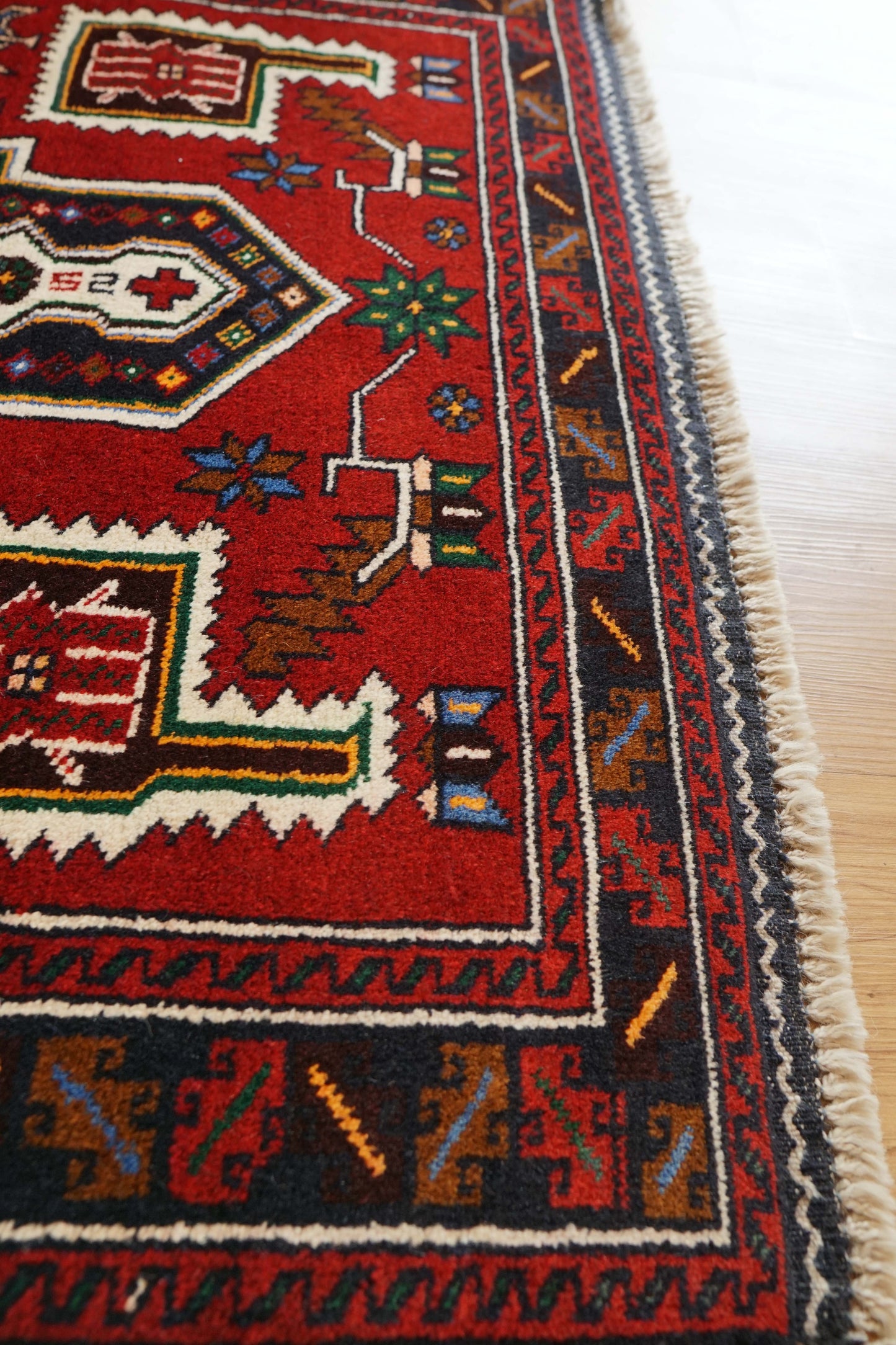  ペルシャ 絨毯 バルーチ 手織り トライバルラグ 163×95cm