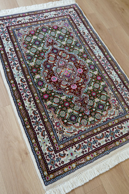 90×59cm   ペルシャ 手織り絨毯 Decorworks