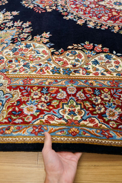 ペルシャ絨毯 ケルマン産 手織りメダリオン文様 245×180cm