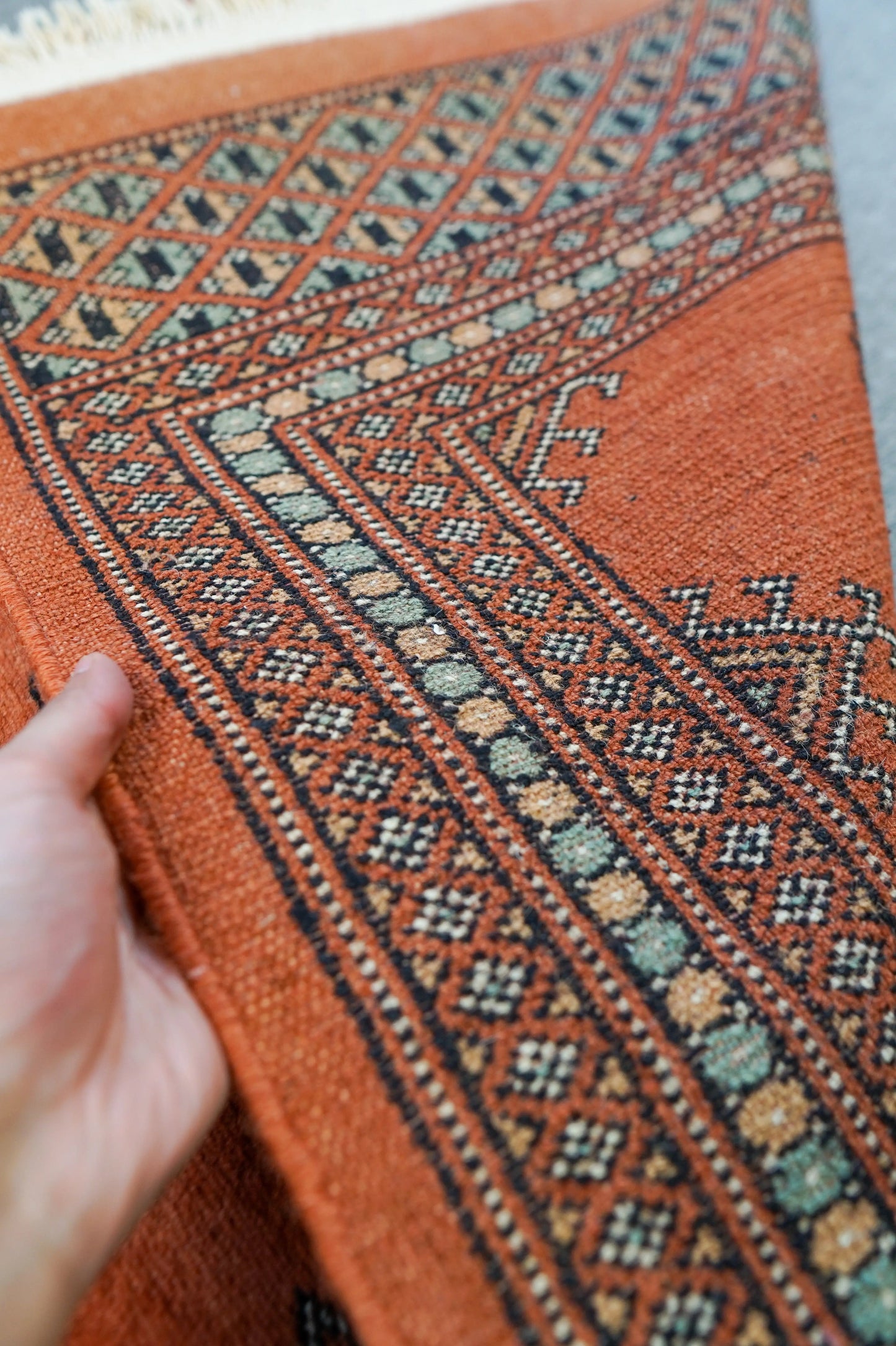 256×78cm パキスタン手織り絨毯 トルクメン ボハララグ Decorworks