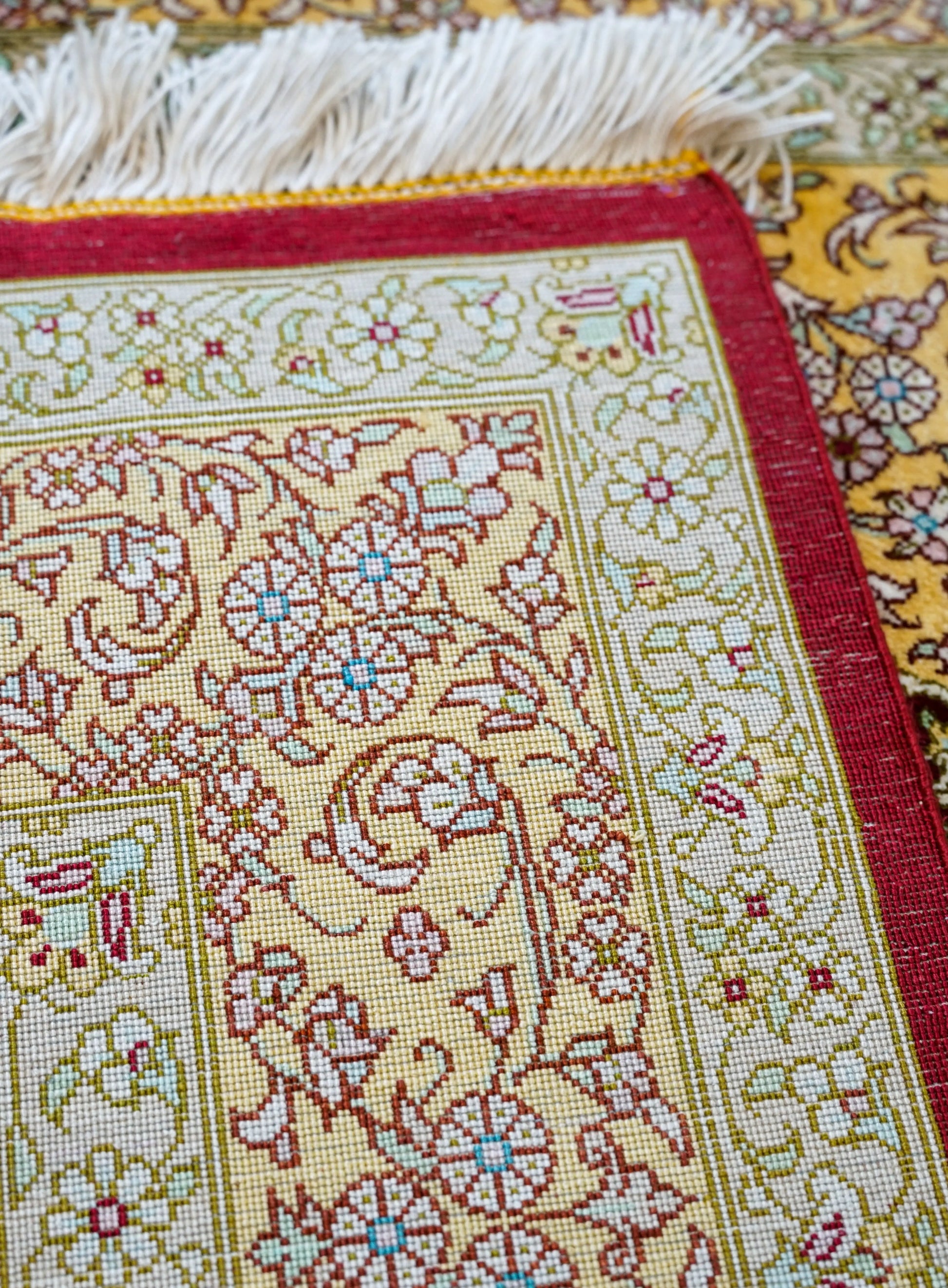 121×78cm　【ペルシャ手織り絨毯】証明書付 Decorworks