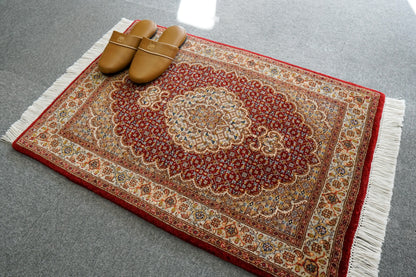 88×61cm【ペルシャ手織り絨毯 タブリーズ産　50RAJ】 Decorworks