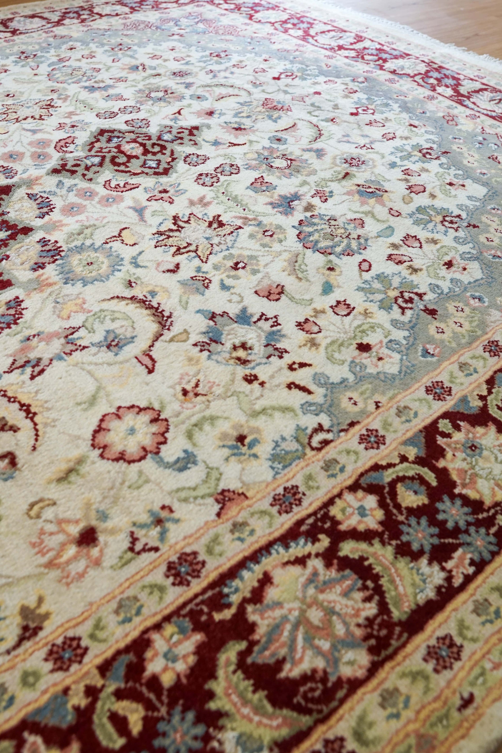  ペルシャ絨毯 オリエンタルラグ 242×154cm 手織り メダリオン柄