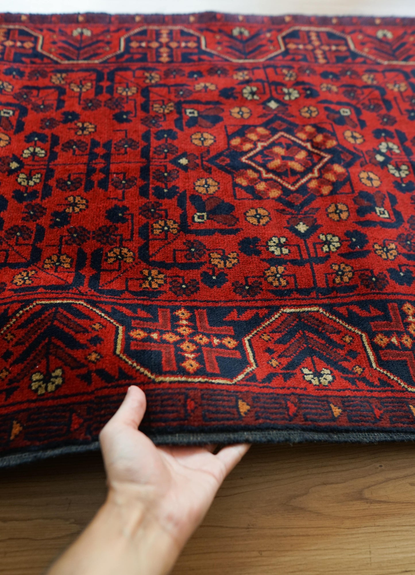 Collection トライバルラグKhal Mohammadi 手織り絨毯 200×83 ランナー