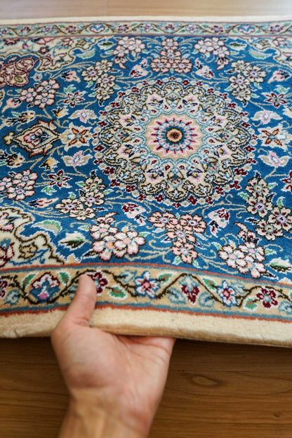  ペルシャ 絨毯 ナイン　90×63cm