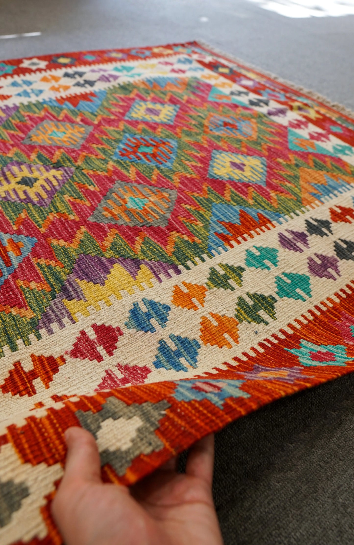 153×104cm　　アフガニスタン　手織り　キリム Decorworks