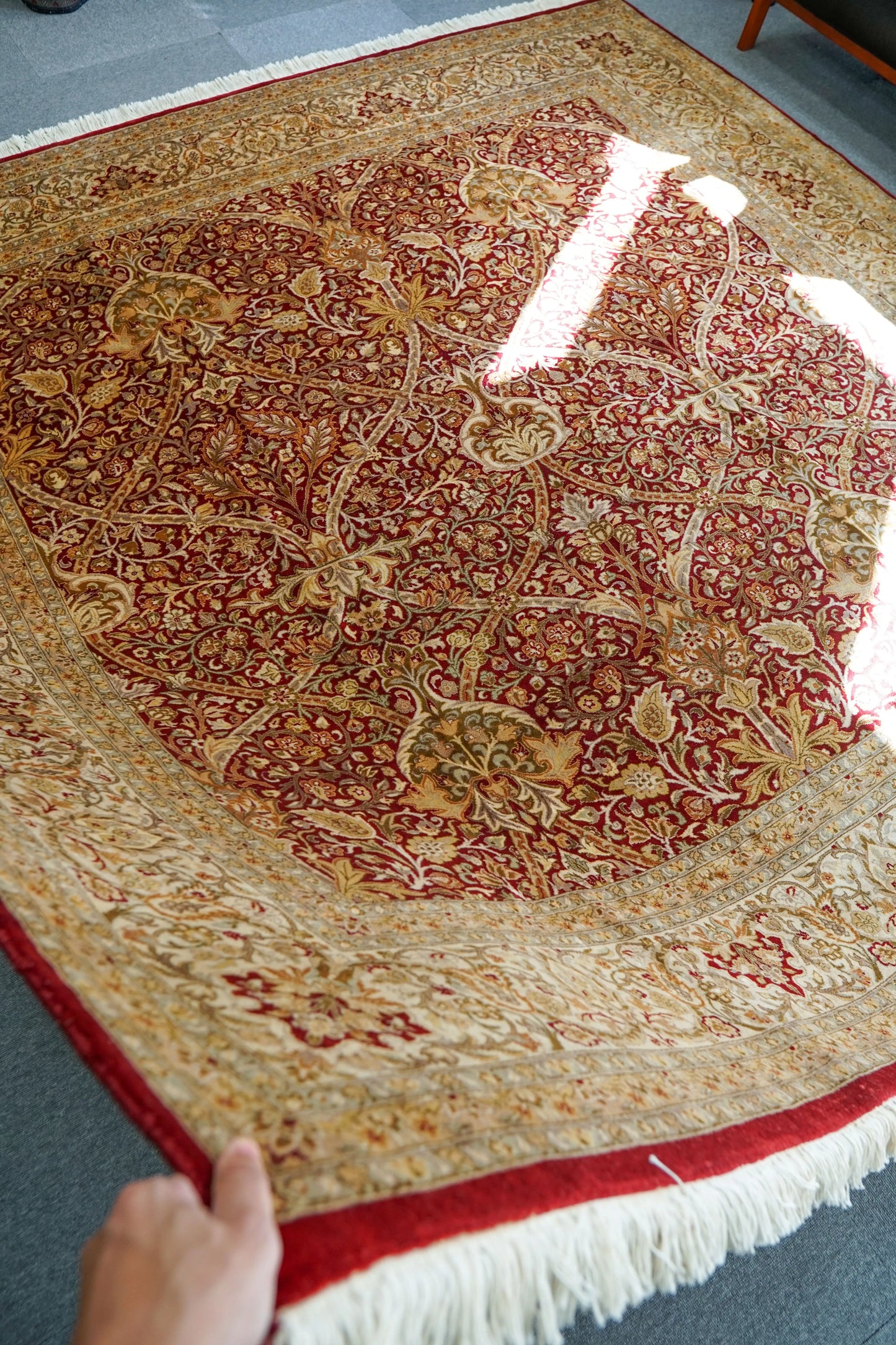 257×252cm  パキスタン ダブルノッ 手織り絨毯 Decorworks