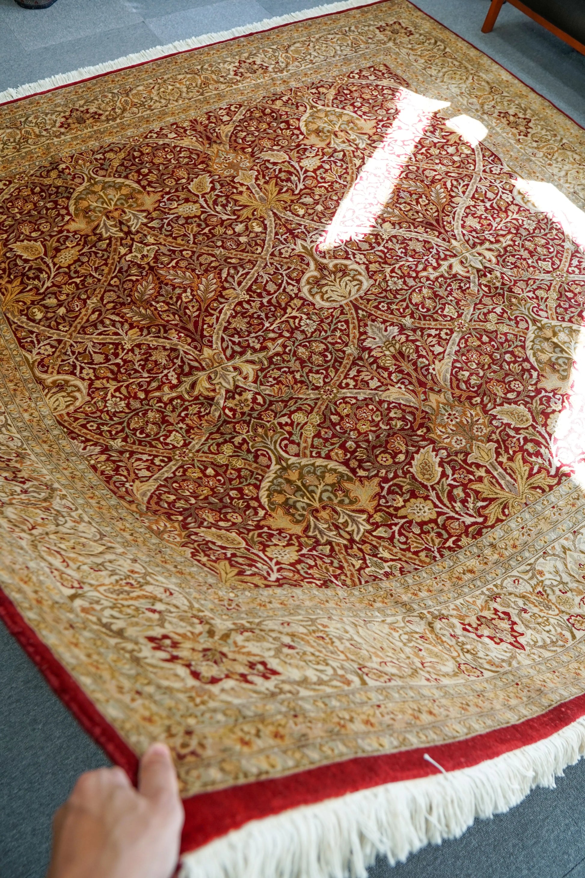257×252cm  パキスタン ダブルノッ 手織り絨毯 Decorworks