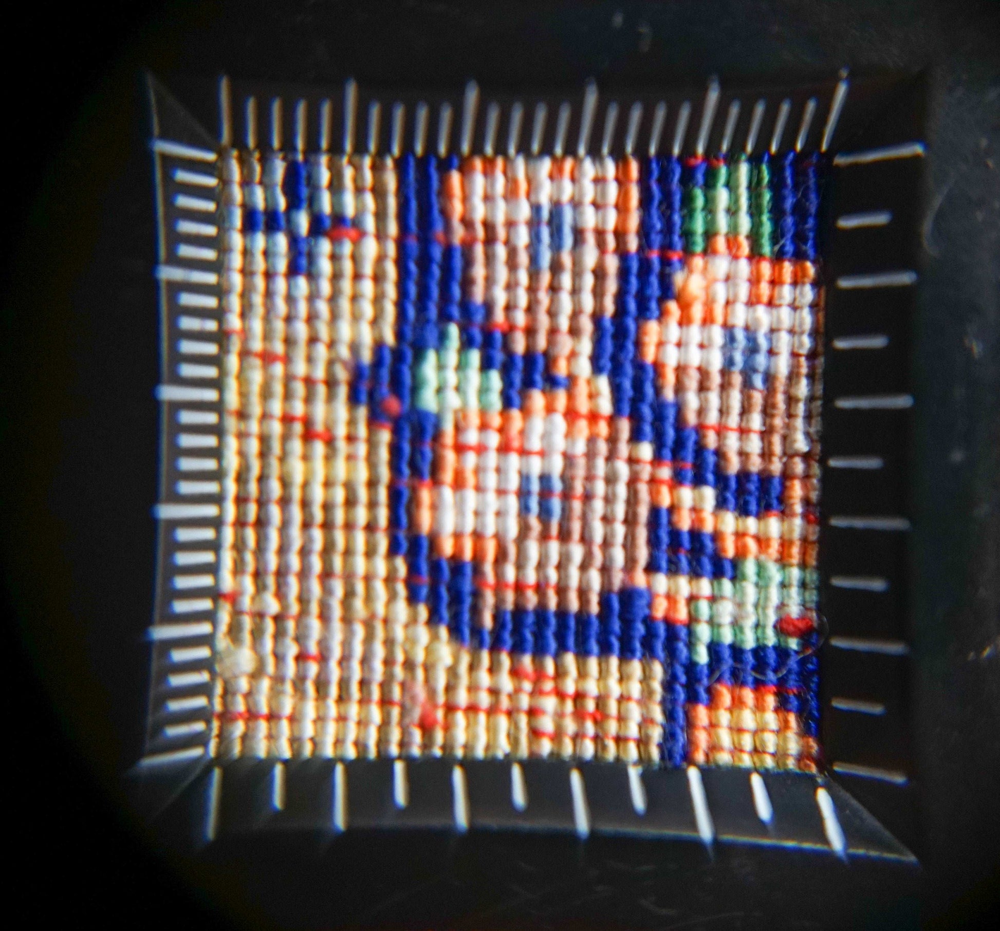  ペルシャ手織り絨毯 クム産 バザルガン房 93×61cm シルク100％