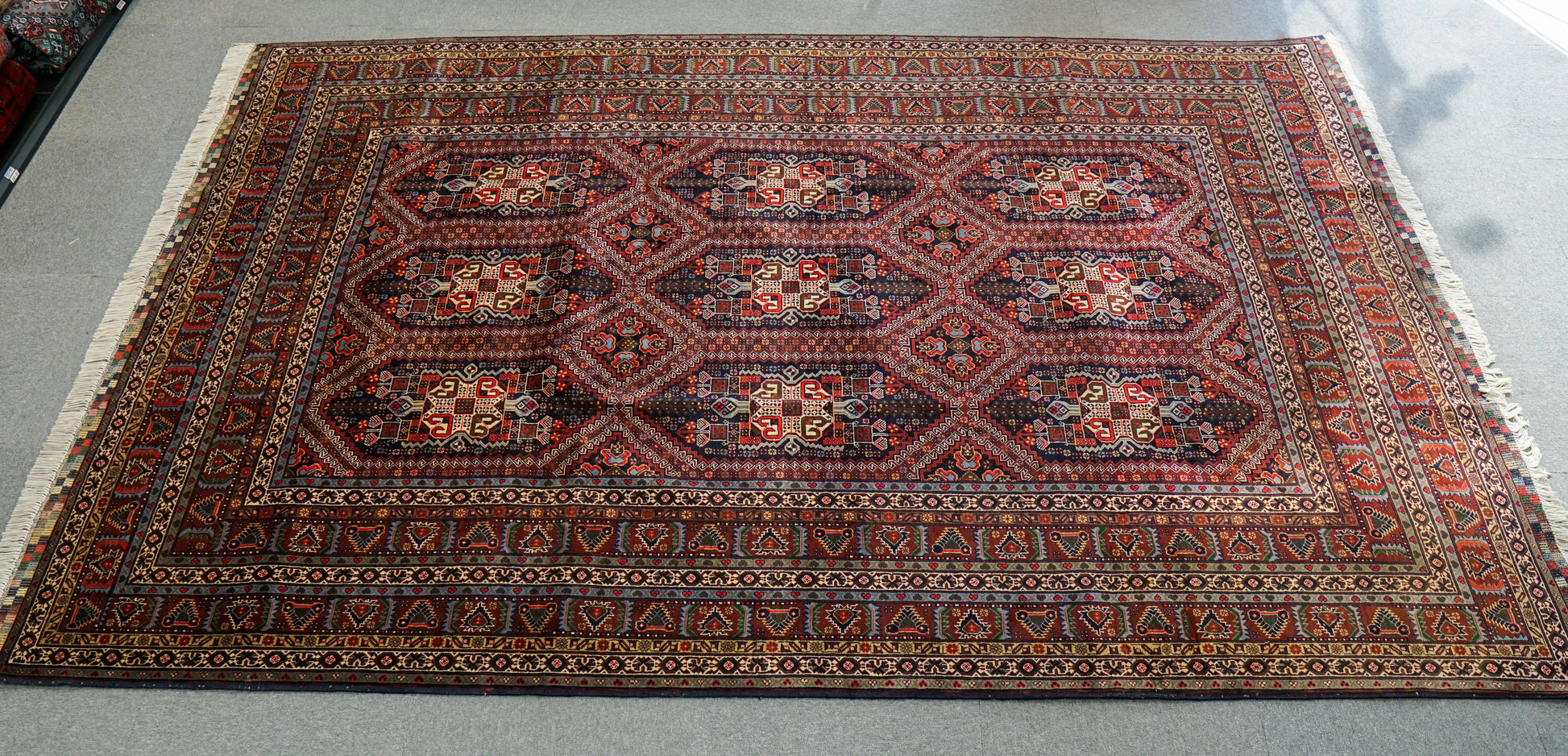 295×195cm アフガニスタン トルクメン　手織り絨毯　 トライバルラグ Decorworks