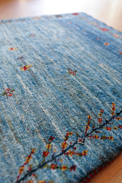  手織りペルシャ カシュクリ ギャッベ リズバフトギヤべ 103×67cm