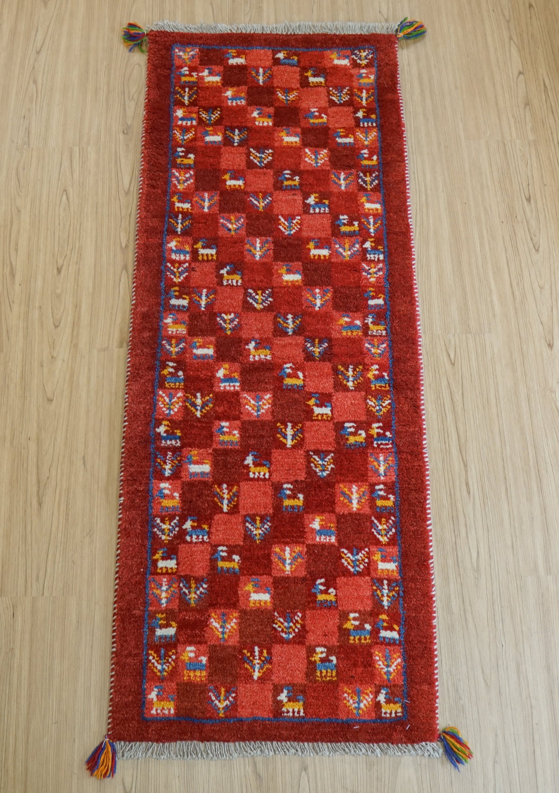 Collection 145×50cm ペルシャ絨毯 手織りギャッベ アマレ族　ランナー