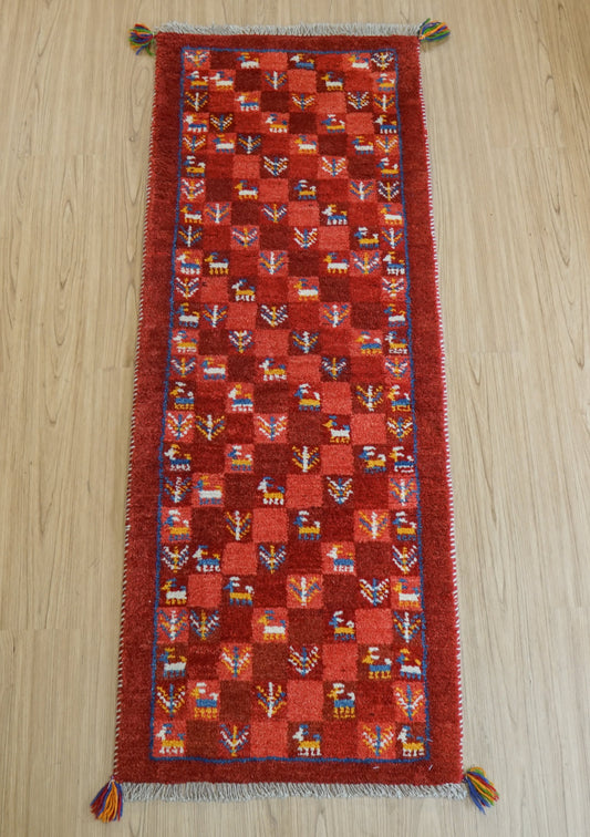 Collection 145×50cm ペルシャ絨毯 手織りギャッベ アマレ族　ランナー