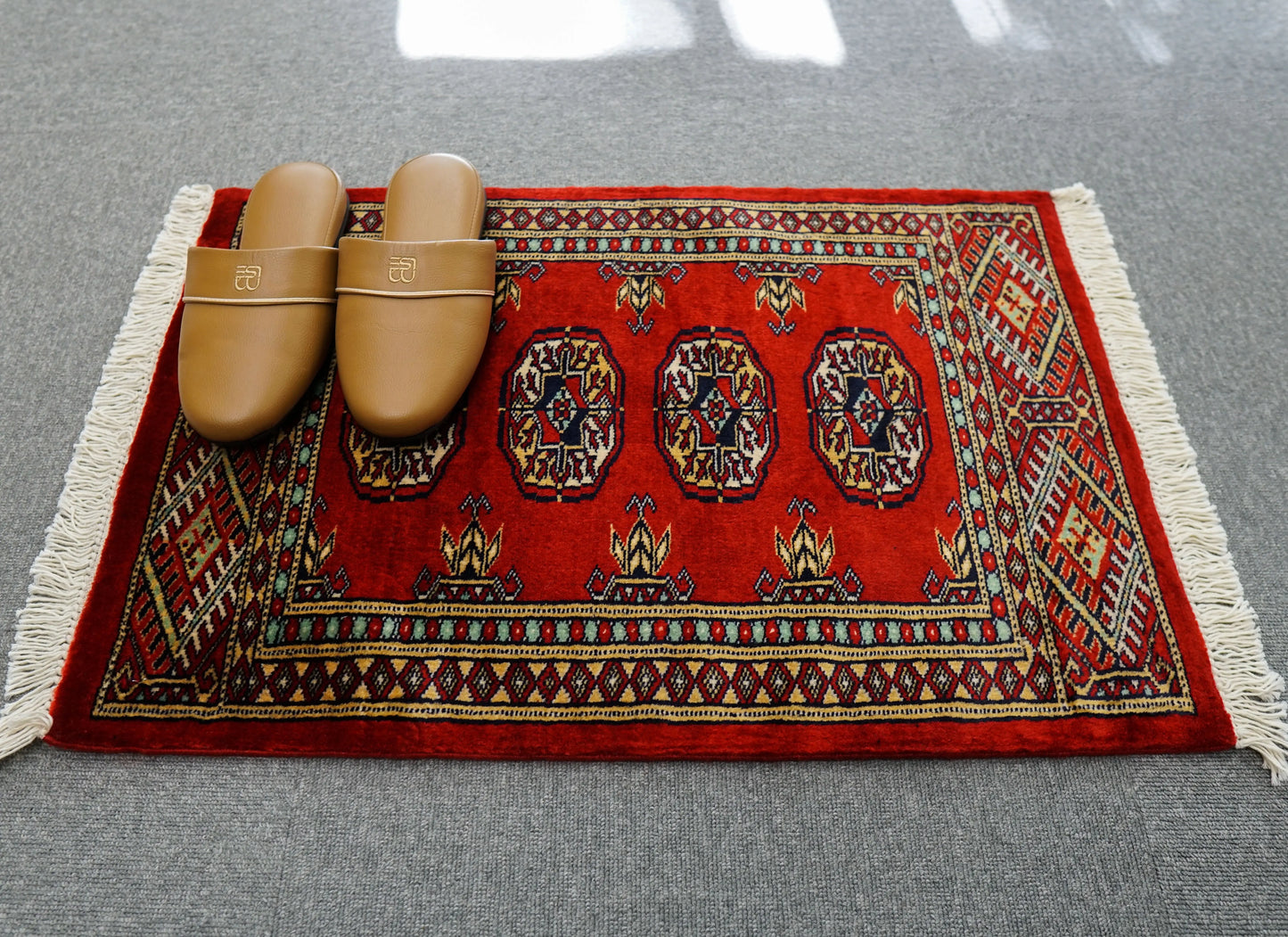 73×49cm トルクメン ボハララグ 手織り絨毯 Decorworks