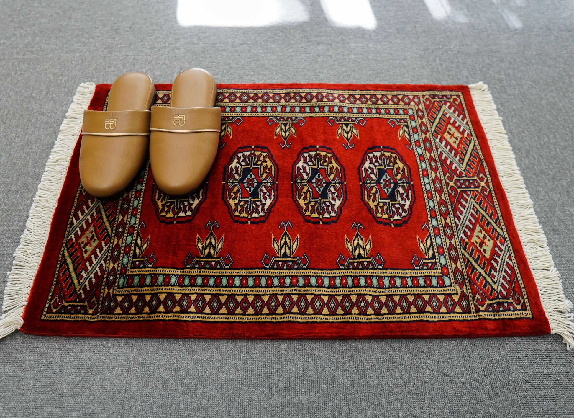 73×49cm トルクメン ボハララグ 手織り絨毯 Decorworks