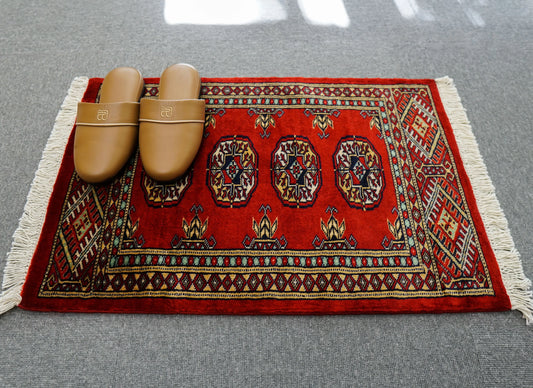 73×49cm トルクメン ボハララグ 手織り絨毯 Decorworks