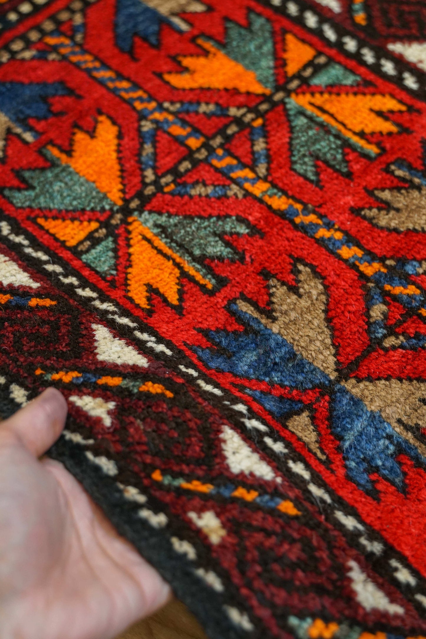  トライバルラグ バルーチ族 85×50cm ヴィンテージ 玄関マット