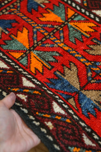  トライバルラグ バルーチ族 85×50cm ヴィンテージ 玄関マット